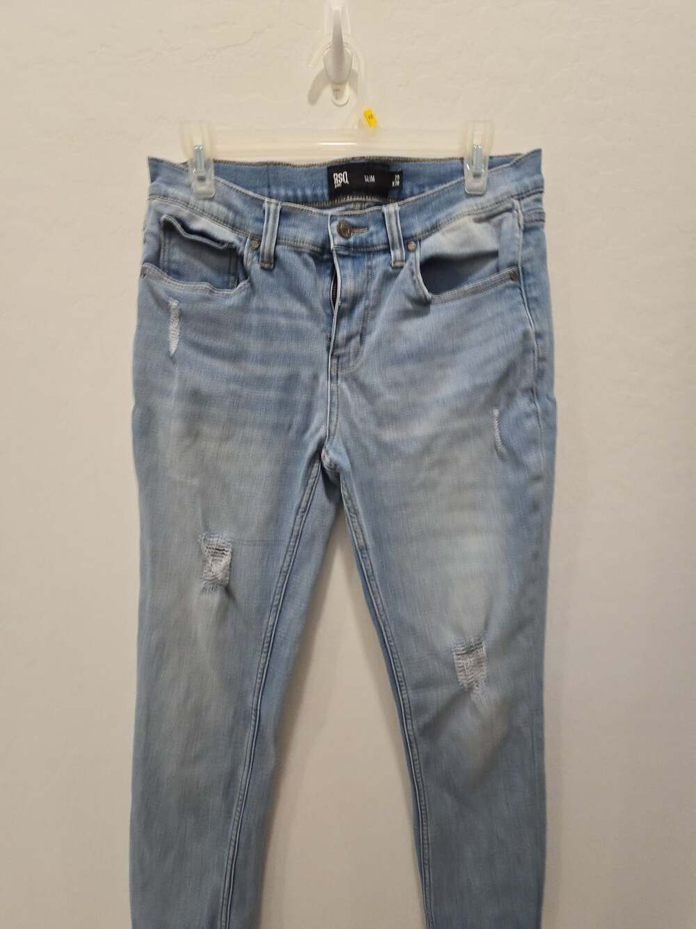 Rsq Slim Jeans Size 29x30 Light Wash Distressed Denim